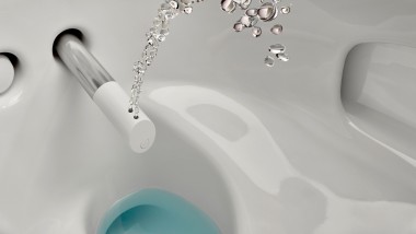 Geberit AquaClean higiéniai berendezés zuhanyfunkciót biztosító fúvókával