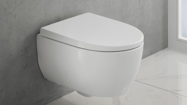 Fali WC-kerámia a Geberit iCon fürdőszobai termékcsaládból (© Geberit)